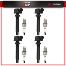 4 For Suzuki Grand Vitara 2.7L 2006 2007 2008 Ignition Coils & Spark Plugs UF562