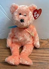 TY Beanie Baby Sherbet Pink Bear Plush Doll Stuffed Animal Vintage NWT