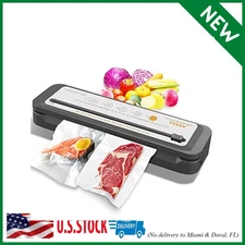 Food Vacuum Sealer Machine with Built-in Cutter – 80kPa Suction, One-Touch Opera