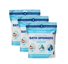 SCRUBZZ Rinse Free 75pc Bath Single Use Shower Sponge