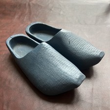 Vintage Dutch Holland Wooden Shoes Or Clogs Carved Out of Wood Klompen 10.5