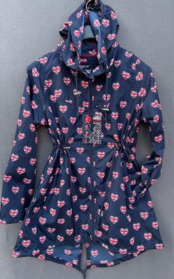 Denim Co Womens Parka Windbreaker Rain Jacket Zip Up Blue Size S-M new flag UK