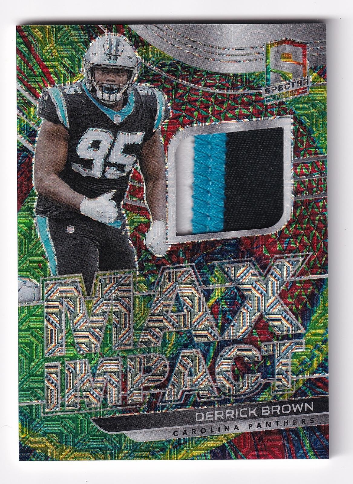 Derrick Brown Patch 2021 Panini Spectra #MI-DB Max Impact Meta #/25
