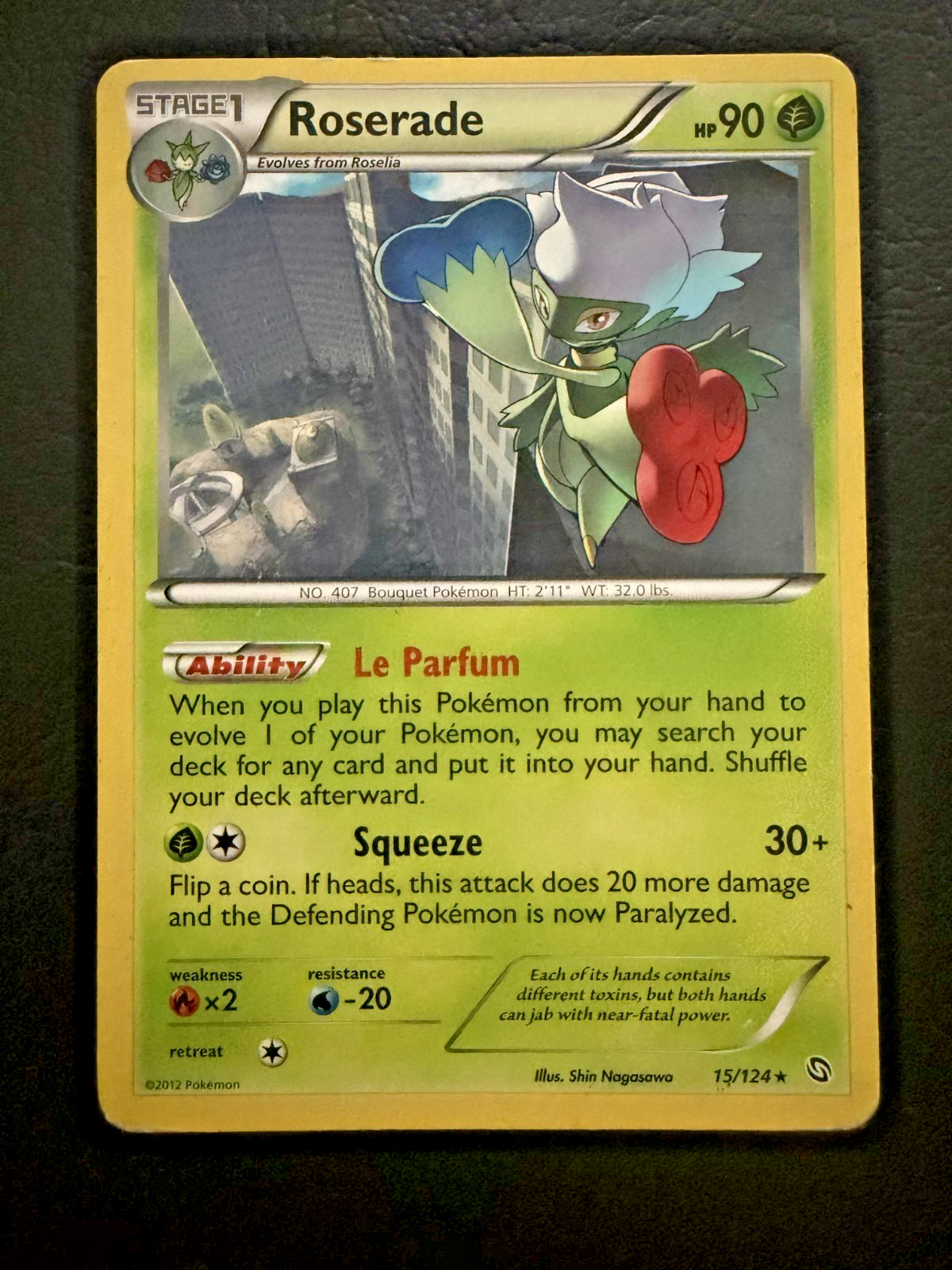Roserade (15/124) - BW: Dragons Exalted Rare - Pokemon Card