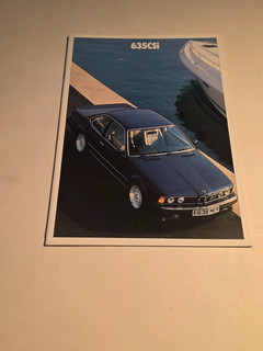 BMW 635csi Original Sales Brochure. Excellent condition