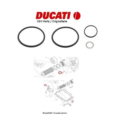 Ducati OEM Panigale 959 899 1199 1299 V2 955 Streetfighter Ölfilter Dichtringe