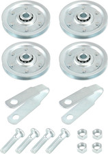 4 Pack 3" Heavy Duty Garage Door Pulley Kits, 4 Pcs Sheave Pulleys, 2 Pcs Clevis