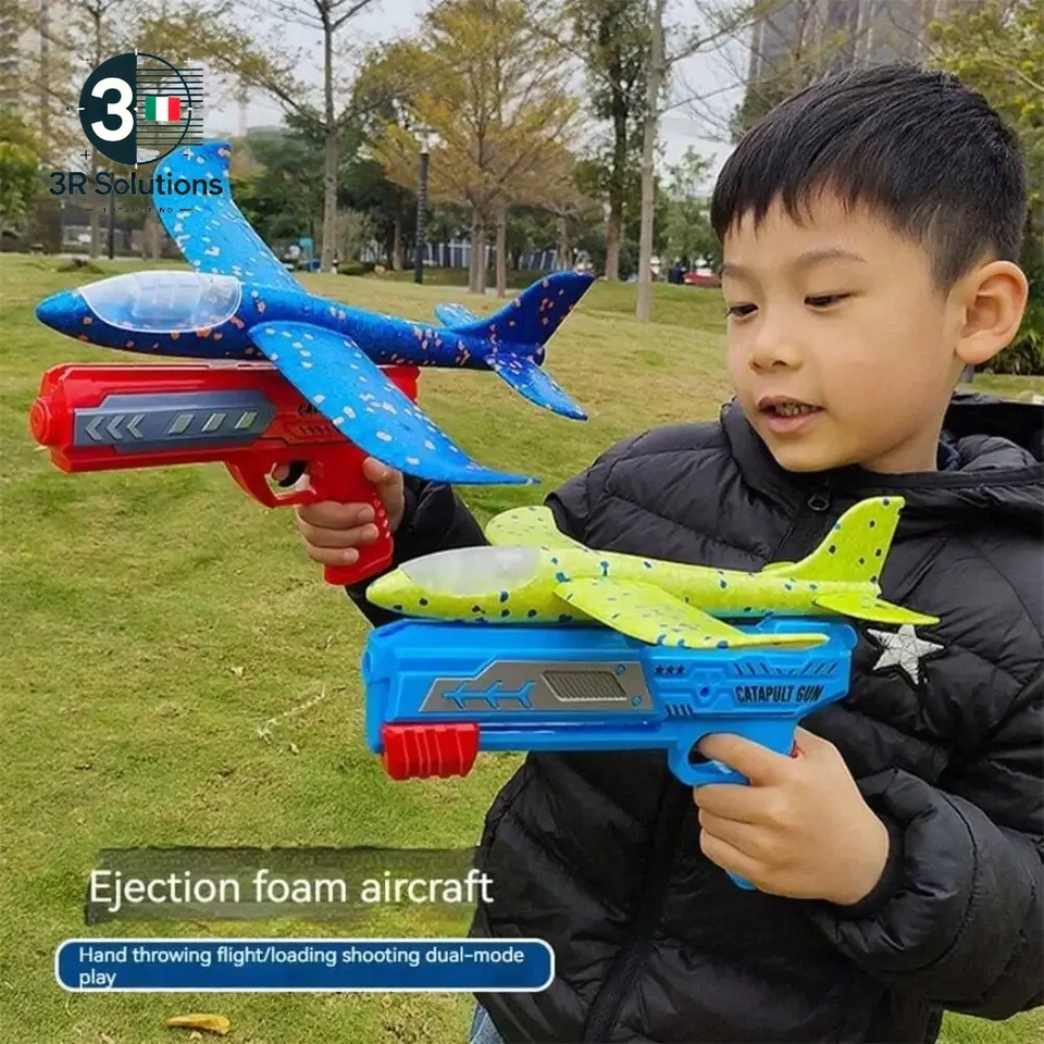 Giocattoli per Aerei Di Espulsione per Bambini Aliante per Aerei in Schiuma Gioc - Immagine 3 di 4