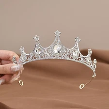 Children's Princess Crown Crystal Tiara Girls Accessories High-end Atmosphere