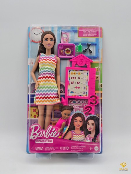 Barbie Lehrerin Schule JCR76 – Mattel Barbie Mit Schulkind ZubehöR Spielset Neu-image