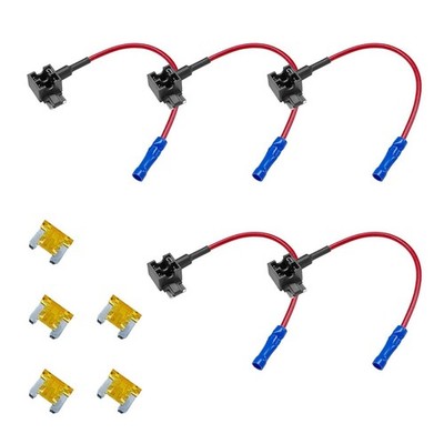 5PCS 12V Car Add-a-Circuit Fuse TAP Adapter, Automotive Fuse Holder with 5 Am...