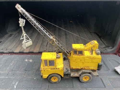 Vtg Metal Tonka Mighty Crane Claw #37180 Pressed Steel Toy Truck MR-970 Restore