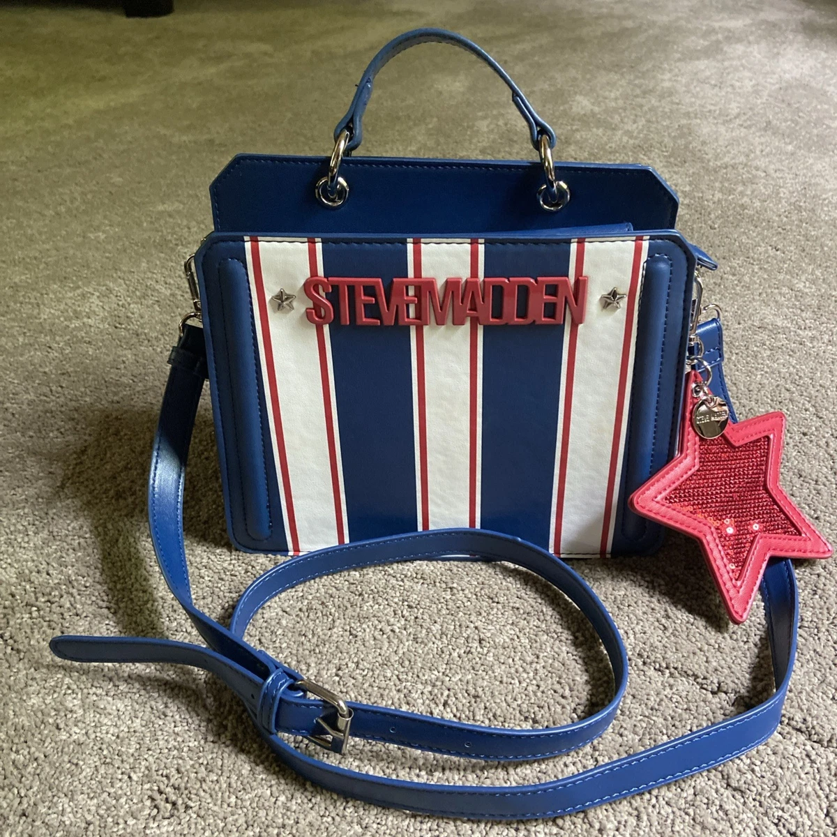 Steve Madden Satchel/Top Handle Bag Blue Bags & Handbags for Women
