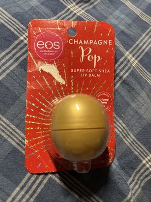 EOS Champagne Pop Lip Balm Sphere Soft Shea 7g *NEW SEALED Tastes Like Peach