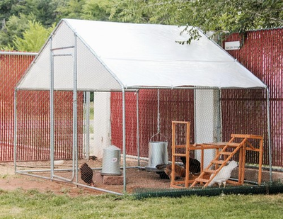 #ad Chicken Coop for 15 20 Chickens Large Run Walk in Poultry Pen Heavy Duty Cage $148.99