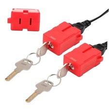 Electrical Cord Plug Lockout Device Pack - Key-Retaining Safety Lock for 2