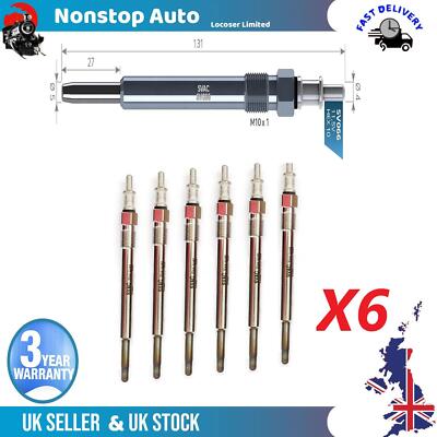 Kit De 6 Bougies De Préchauffage Pour Chrysler PT Cruiser 2.2 CRD (réf. 05080046AA) - Garantie 3 Ans