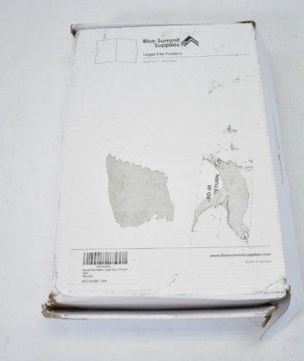 Blue Summit Supplies File Folder 1/3 Cut Assorted Tab Legal Size Manila 100 Pack