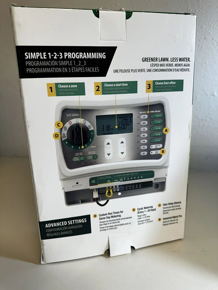 Temporizador de riego interior Rain Bird modelo #SST-600IN Foto 3 de 4