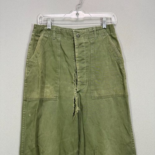 Pantalones militares de satén vintage del ejército OG-107 para hombre 32x33 (29x31) *TRITURADOS* - Imagen 7 de 24