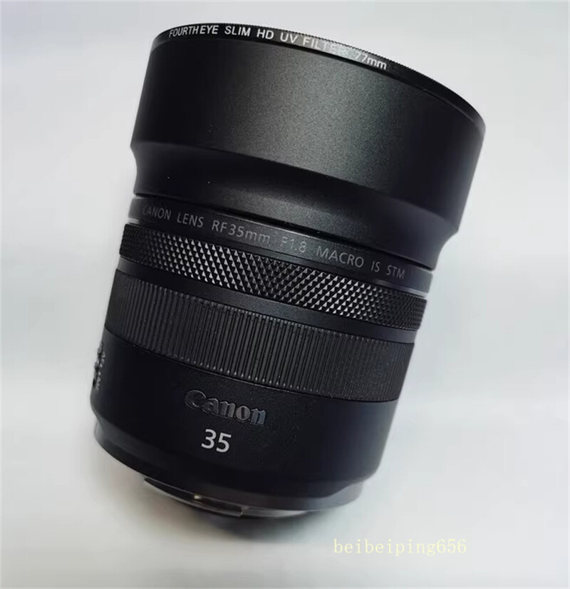 Canon 35mm f1.8 L39マウント+純正メタルフード+フィルター Replace EW-52 Metal Lens Hood Compatible for Canon RF 35mm F/1.8