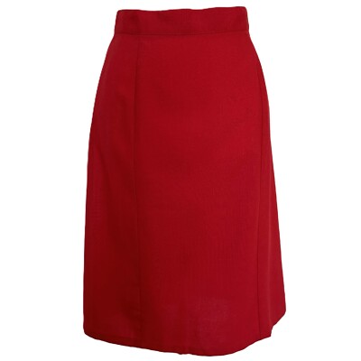 Vintage Red A Line Skirt Knee Length Union Made Size XS