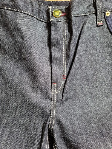 Crown Holder Mens Jeans 38x32 Embroidered Pockets Denim Streetwear 90s HipHop - Picture 8 of 24