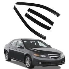 Window Visor Vent Rain Shades Guards Deflectors For 04-08 Acura TL Sedan Black
