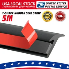 T Shape 16.4ft Car Rubber Seal Strip Hood Trunk Trim Edge Moulding Weatherstrip