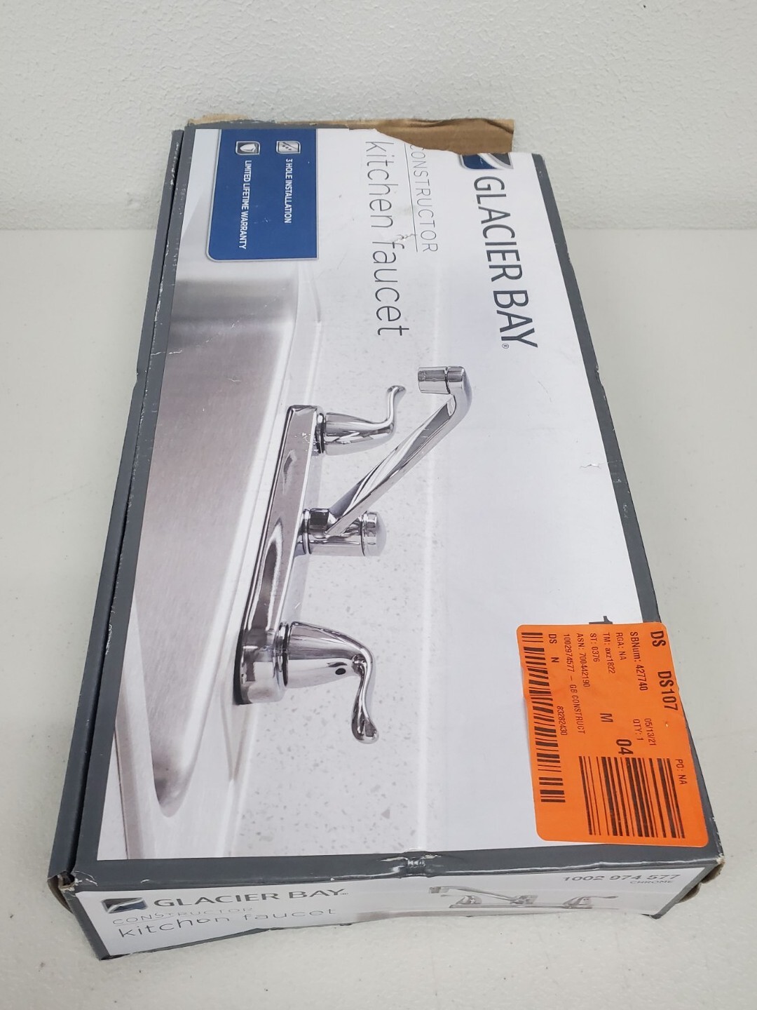 Glacier Bay HD670990B01 Constructor Kitchen Faucet Chrome Silver