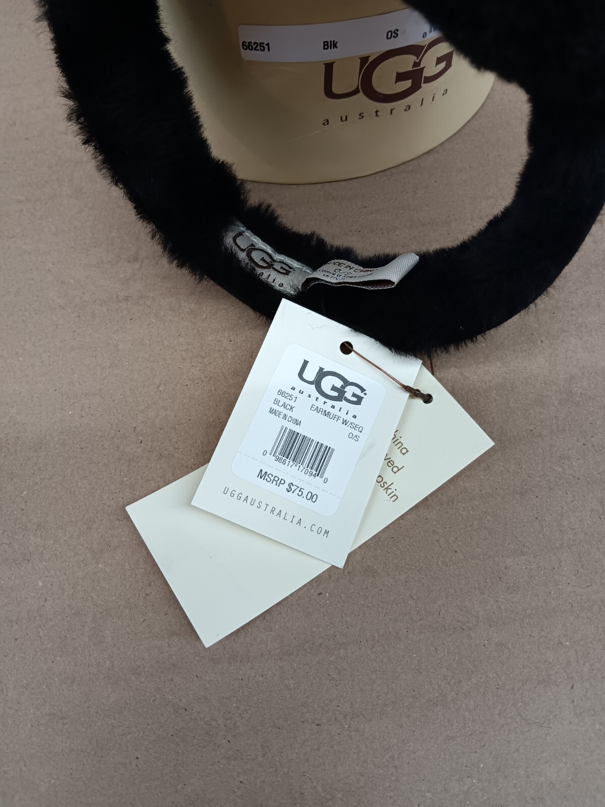 Ugg Sequin Sheepskin Women's Black Earmuff- Style : 66251-Blk- OS (Damaged box) image 10