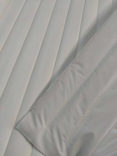 Stoff Meterware CM50x140 Kunstleder Gepolstert Nautisch Weiß Boot Kissen - Bild 10 von 11
