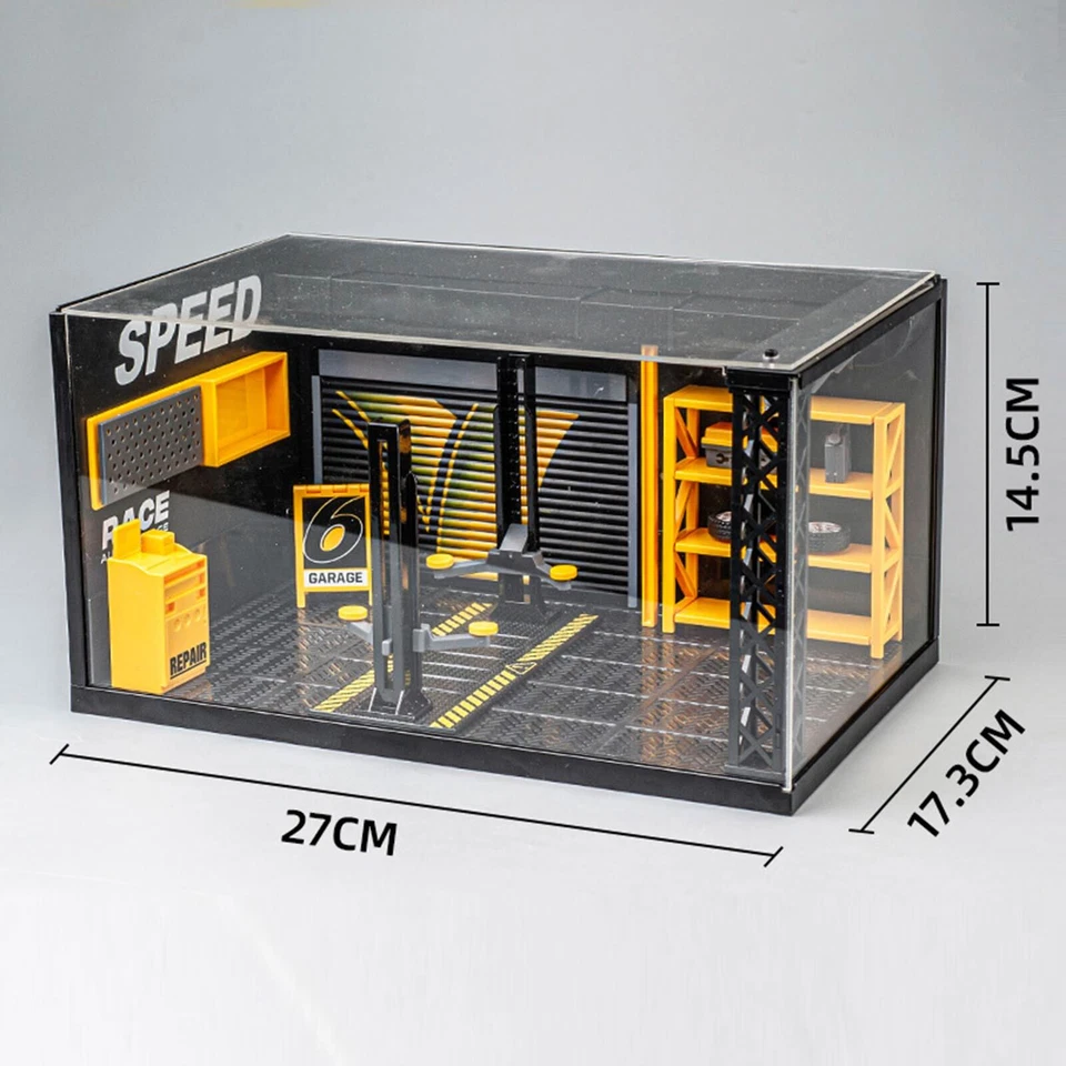 1/24 Alloy LED Lighting Assemble Diorama Garage Model Car Repair Workshop Scene - Image 4 of 4