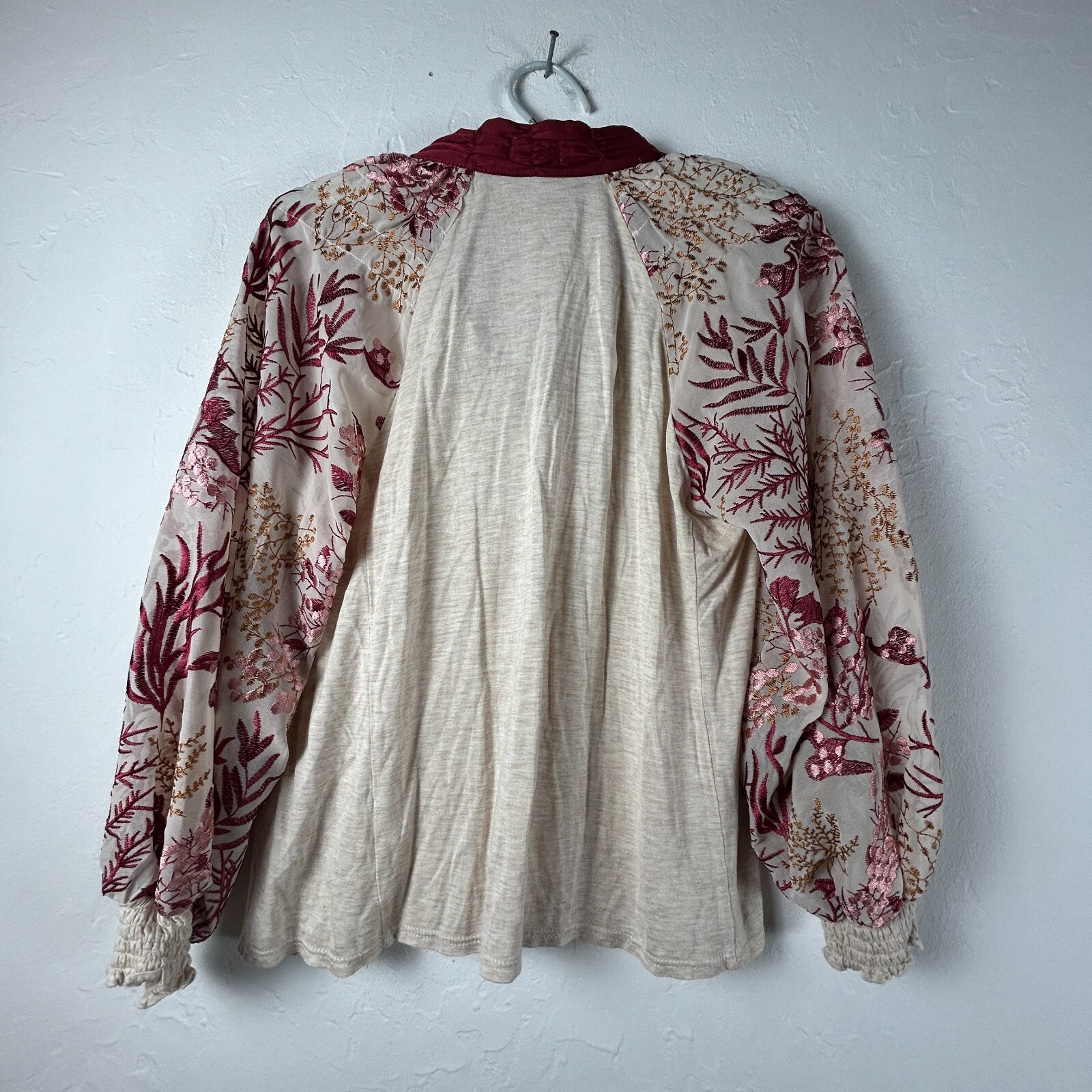 Tiny Womens Split Neck Floral Embroidered Top Blo… - image 2