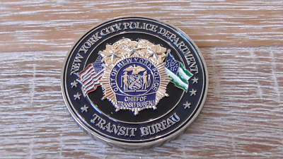 NYPD Transit Bureau Chief Of Transit Bureau Challenge Coin #A137