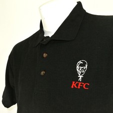 KFC Kentucky Fried Chicken Employee Uniform Polo Shirt Black Size 2XL NEW