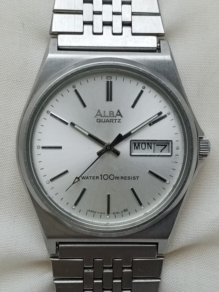 SEIKO ALBA Quartz Y143-8141 Vintage Men's Watch BRG228MKN3 SEIKO ALBA Quartz Y143-8141 Vintage Men's Watch BRG228MKN3