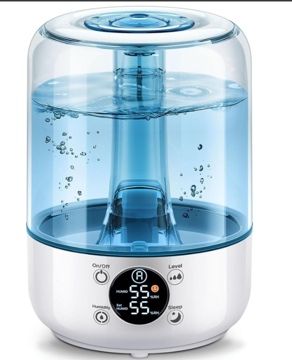 Hilife Humidifiers for Bedroom, 3L Ultrasonic Cool Mist Humidifiers