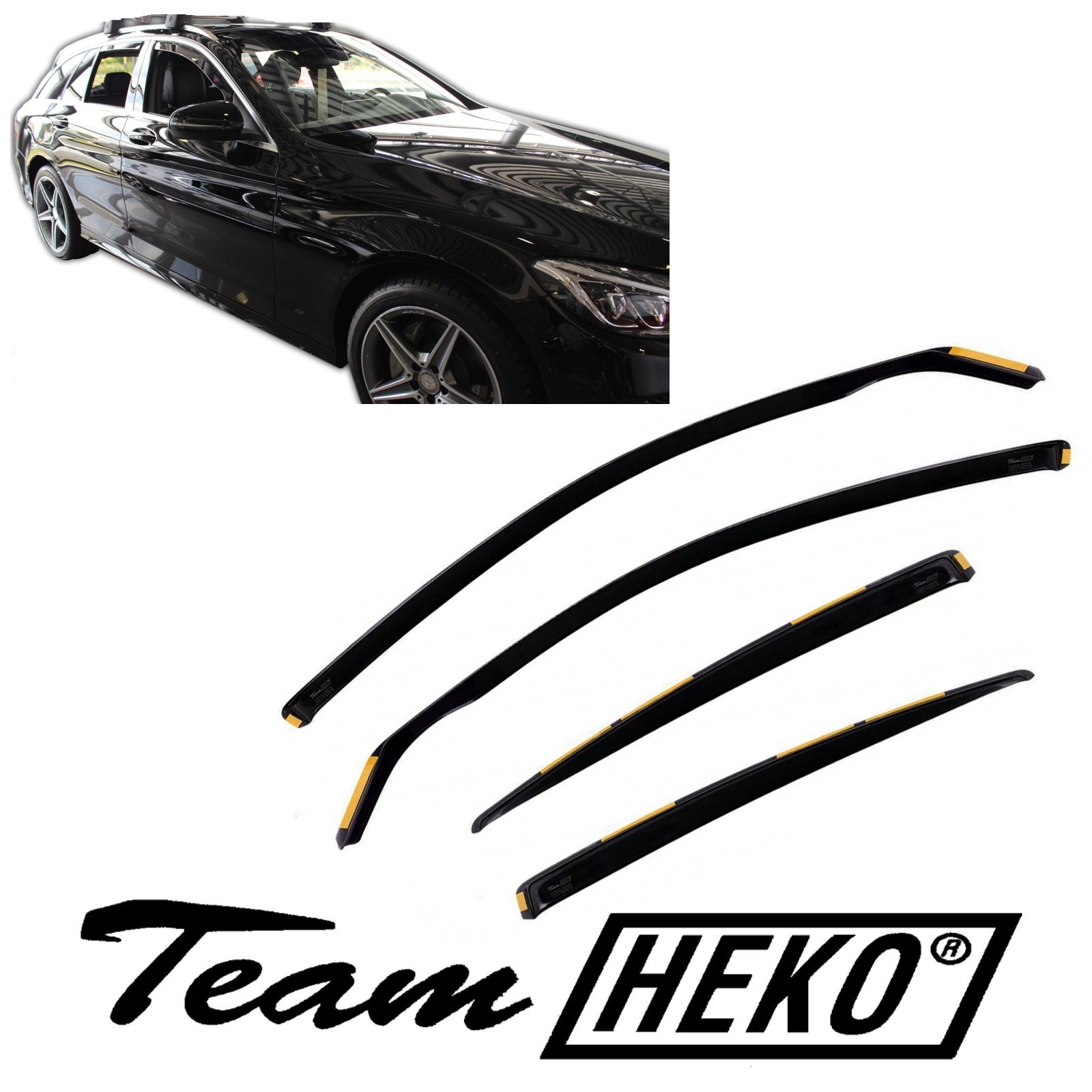 Deflecteurs d'air anti-buee Mercedes C Class W205 Break 4 pieces