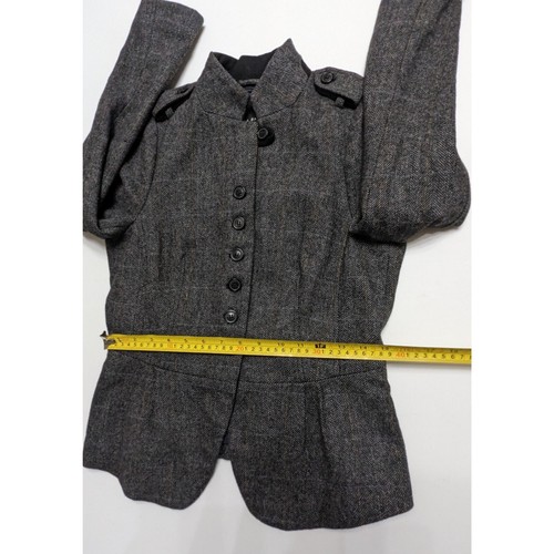 Zara Wool Blend Military Short Coat Women's Size M - Picture 8 of 11