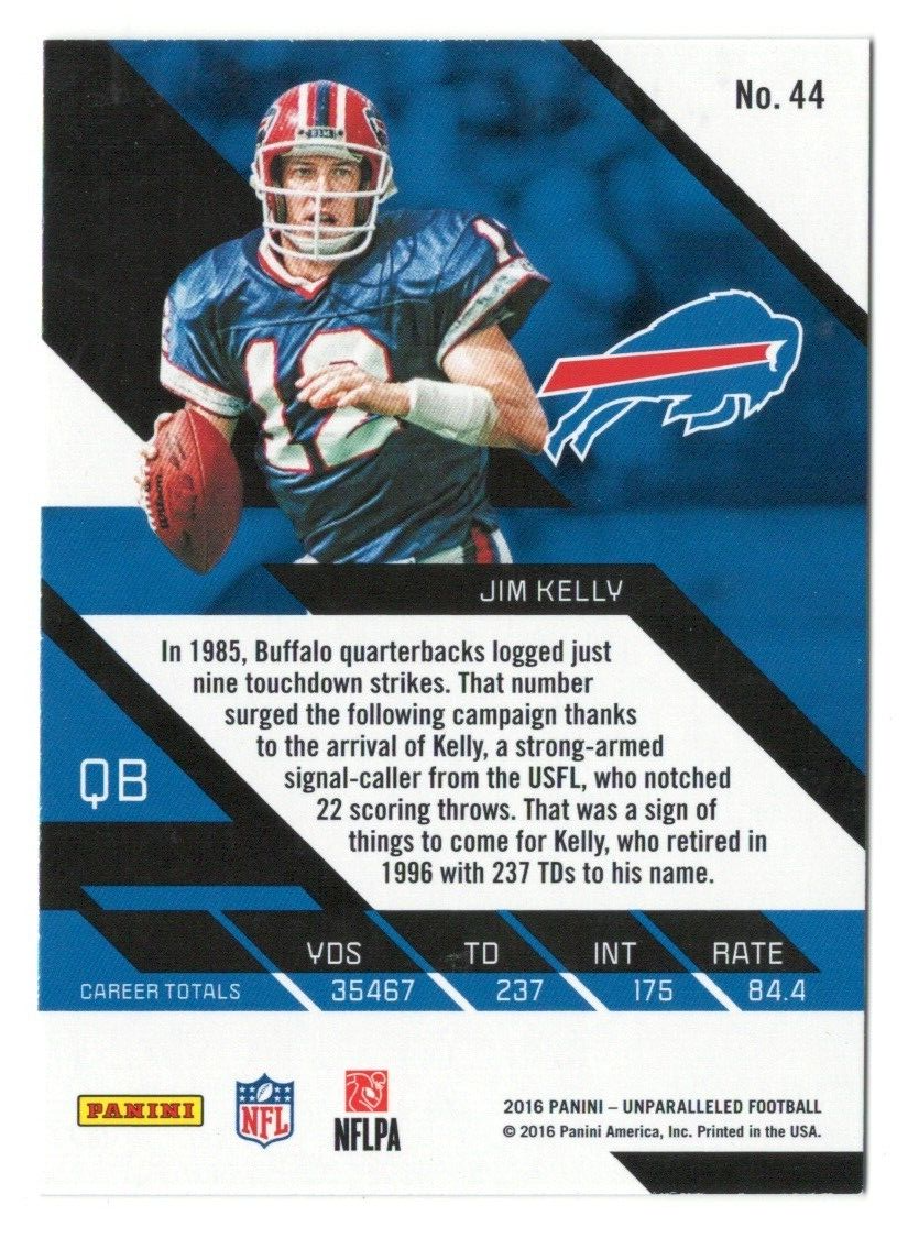 Jim Kelly 2016 Panini Unparalleled #44 Football Card | eBay