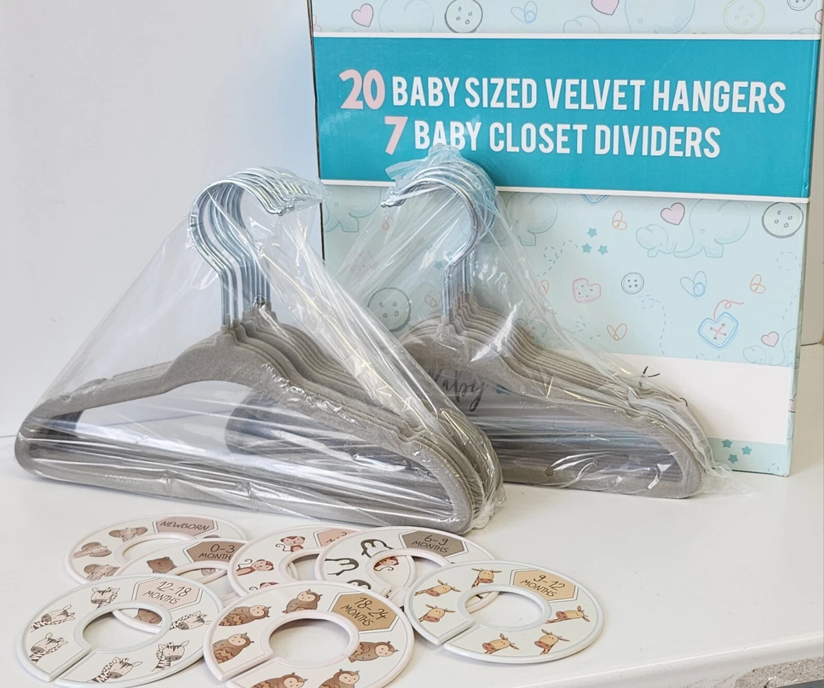 Grey velvet hotsell baby hangers