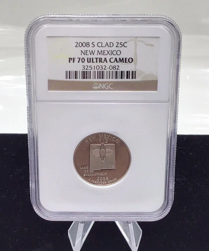 2008-S NGC Clad 25C New Mexico PF70 Ultra Cameo
