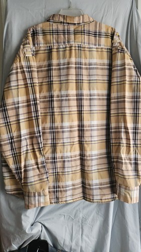 FS Old Skool 1996 Brown Ecru Plaid Button Up L.S. Western Shirt Men's Size 5X - Picture 7 of 7