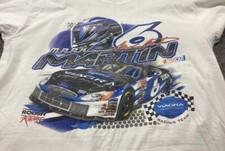 Mark Martin T Shirt Mens Large White Roush Racing NASCAR 2002 Viagra 6