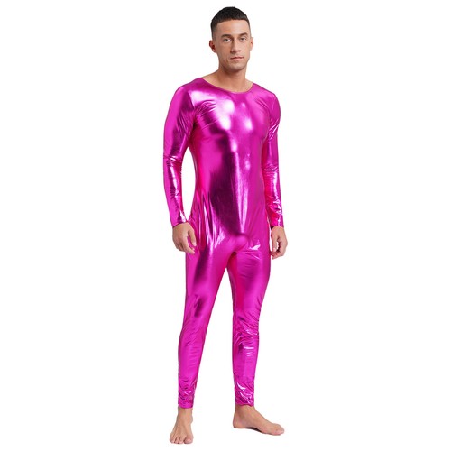 Herren Jumpsuit Halloween Overall Fasching Ganzanzug Metallisch Bodysuit Trikot - Bild 41 von 51