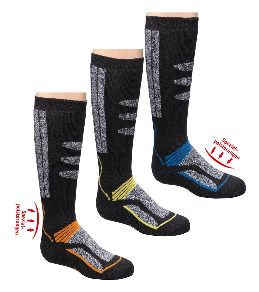 HANS-JOACHIM WOWERAT GMBH 2 Paar Kinder-Ski-Kniestrümpfe "Thermo" Vollfrottee mit schützender Polsterung