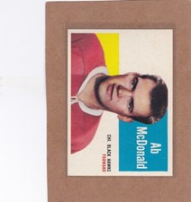 1960-61 TOPPS HOCKEY AB MCDONALD #33 BLACK HAWKS EXMT/EXMT+ *A32732