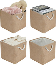 Kallax Lot De 4 Boîtes De Rangement Pliables 30 X 30 X 30 Cm - Grande Boîte De R
