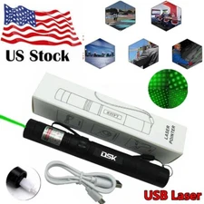9900Miles Rechargeable Green Laser Pointer Pen Astronomy Visible Beam Lazer